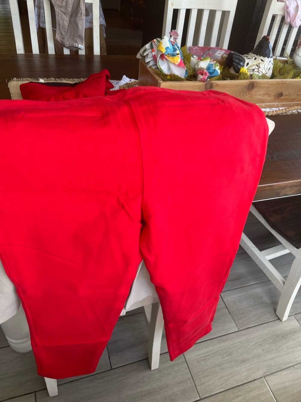 Bright Red Women's Pants